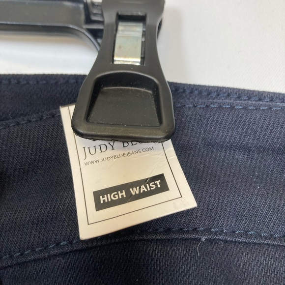 NWT Judy Blue “In the Navy” High Waist Wide Leg Cropped Denim Jeans Sz 16W - Picture 5 of 14